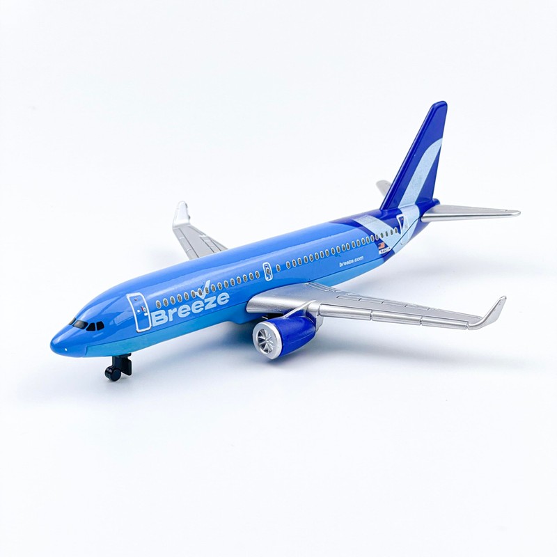 Breeze Airplane Model, Die-cast Metal Planes with Plastic Parts, Suitable