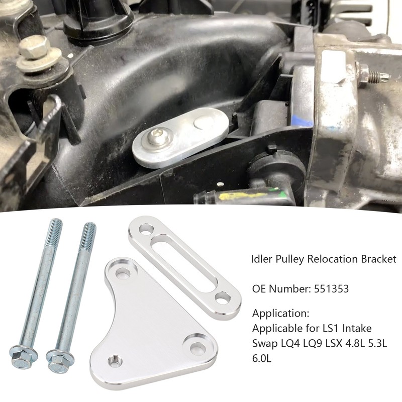 Idler Pulley Relocation Bracket Kit 551353 for LS1 Intake Manifold
