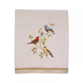 Avanti Linens - Bath Towel, Soft & Absorbent, Nature Bathroom Decor (Gilded Birds Collection)