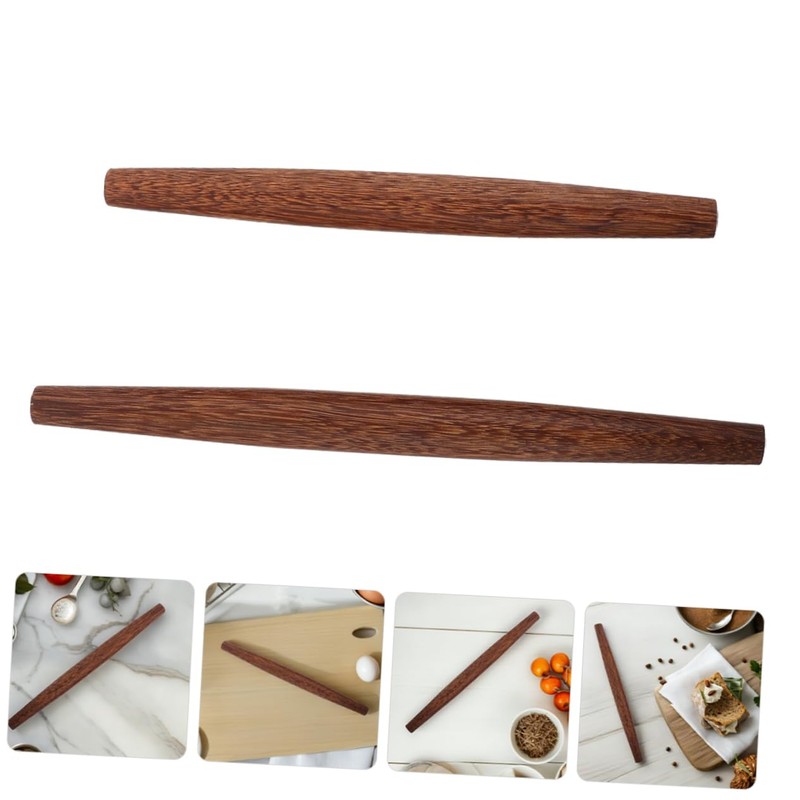 Gatuida 2pcs Wooden Rolling Pin Dough Roller for Essential Baking