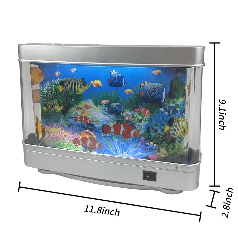 Tokenkuko Fake Fish Tank Mini Aquarium,Artificial Tropical Fish Decorative,Fake Aquarium