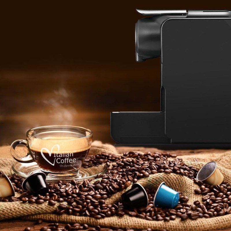 Italian Coffee Decaffeinated "DEK" capsules compatible with Nespresso machines (Decaffeinated