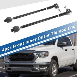 X AUTOHAUX 4pcs Front Inner Outer Tie Rod Ends Kit Suspension Steering Tie Rod End for Ram 1500 2013-2018 Drag Link No.EV800958/ES801123