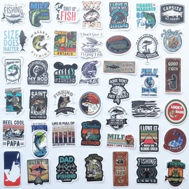 100Pcs Funny Fishing Decal Bass Sticker Fish Decals for Boats Fish on Trout Fishing Stickers Boat Graphics