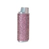Bling Bedazzled Rhinestone Silver Lighter Case with Light Purple Crystals