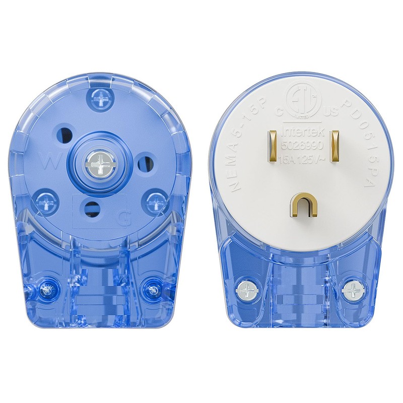Nema 5-15P 90 Degree Right Angle Plug - 10 Pack,