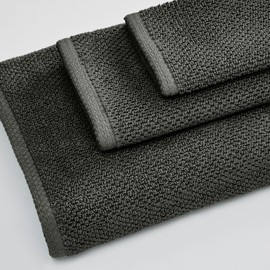 Dark Grey Washcloth- 100% Cotton 12-Pack 13x13 Wash Cloth - Absorbent, Quick-Drying, Durable Face Towels for Bathroom Decor - Low-Twist, Two-Ply Fibers (Midnight)