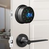 Fingerprint Door Lock with 2 Lever Handles - keyless Entry