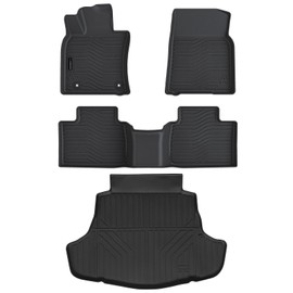 Auxko All Weather Floor Mats Cargo Mat Fit for Toyota Camry 2025 TPE Rubber Liners Camry Accessory All Season Guard Odorless Anti-Slip Floor Mats Cargo Liner Black