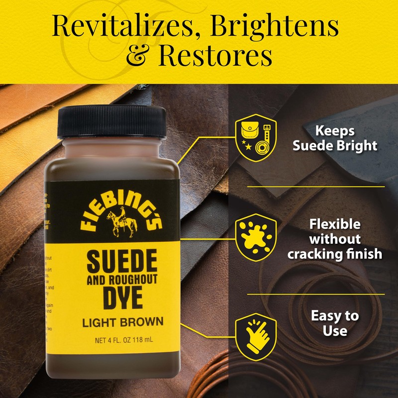 Fiebing 4 Oz46 Suede Dye - Light Brown