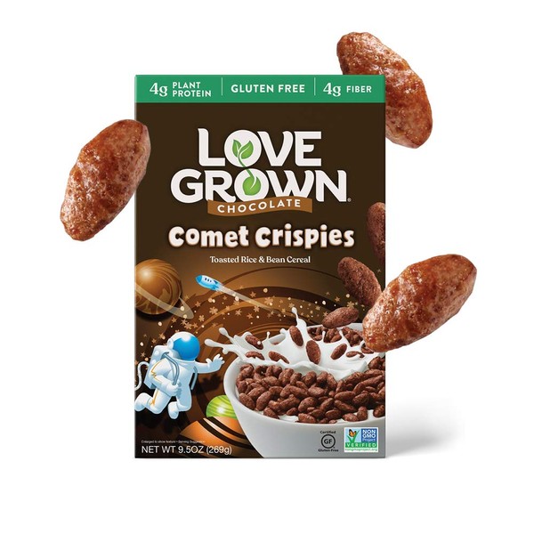 Love Grown Comet Crispies Cereal, 9.5 oz. Box, 6-Pack
