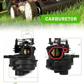 799584 594058 Carburetor Kit for Briggs & Stratton 550EX 625EX 675EX 725EXI 140cc 09P702 Engines, Compatible with Troy-Bilt TB110 TB200 TB115 TB230 TB330 TB370 Lawn Mowers