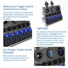 Xhtechnology - Panel de interruptor basculante para barco, impermeable, 6