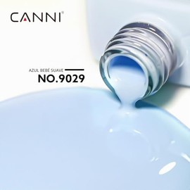 CANNI- Esmalte de uñas en gel azul claro, 1 pieza de esmalte de uñas en gel azul bebé, esmalte de uñas en gel de color azul pastel de alto brillo S