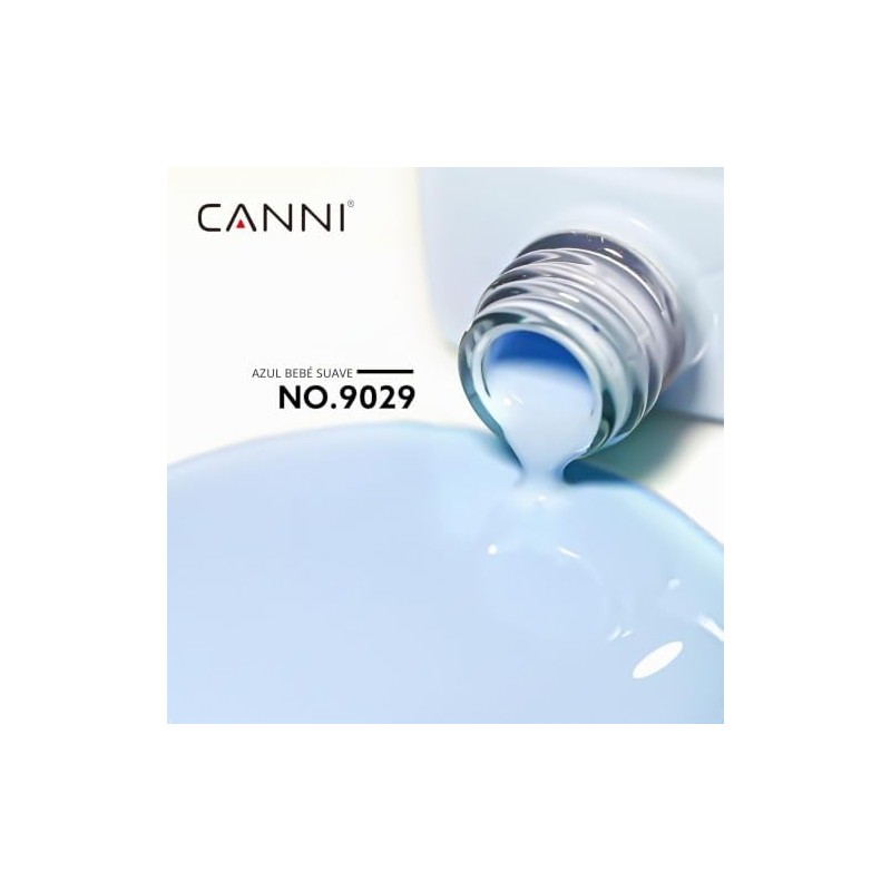 CANNI- Esmalte de uñas en gel azul claro, 1 pieza