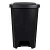 Hefty 12.1 Gallon Trash Can, Plastic Step On Kitchen Trash