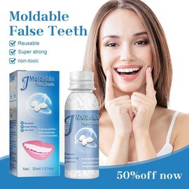 JAYSUING Moldable False Teeth – Shapeable Denture Repair Pellets for Broken Teeth & Missing Teeth | Perfect for Film, TV, & Cosplay TikTokNewYearSale Gel Oral - Volume: 30ml(1 pcs)