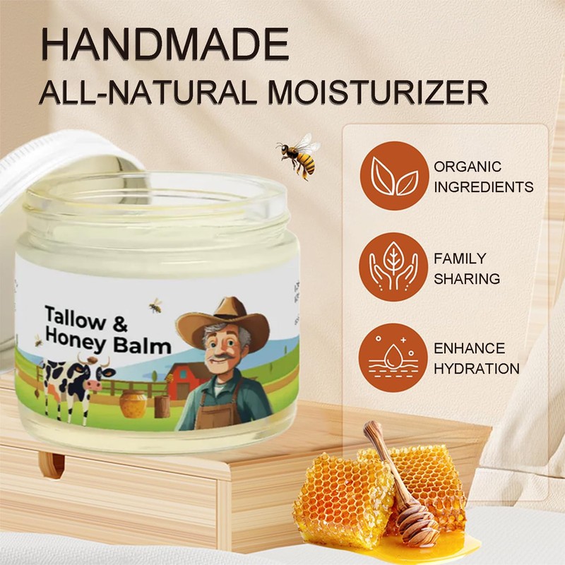 Mauiluxy Tallow and Honey Balm Handmade All Natural Grass Fed