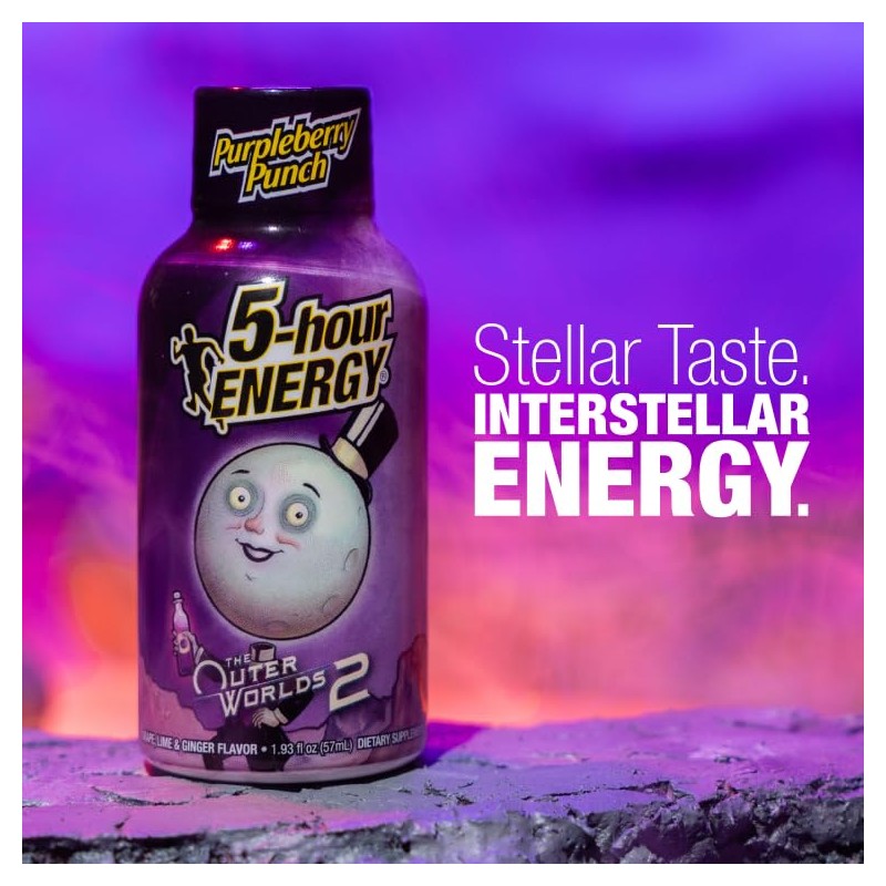 5-hour Energy Shots Outer Worlds 2 Purpleberry Punch Flavor, 1.93
