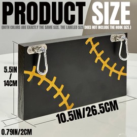 Hanging Wood Footrest Board - Portable Foot Rest for Baseball Fences, Durable and Adjustable Foot Support for Fans, Easy to Install and Remove (Black & Yellow)