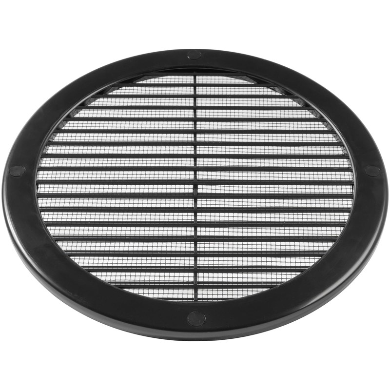 HVAC OV ø8" Inch Black Plastic Round Soffit Vent -