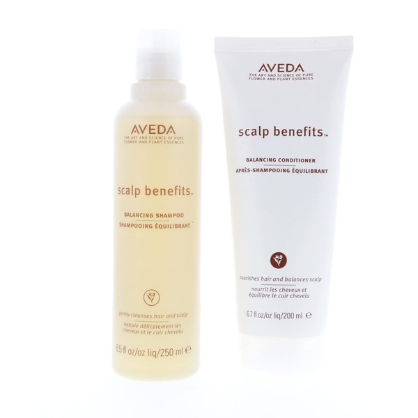 Aveda Scalp Benefits Balancing Shampoo 8.5 oz and Conditioner 6.7 oz Duo, 2 Piece Set