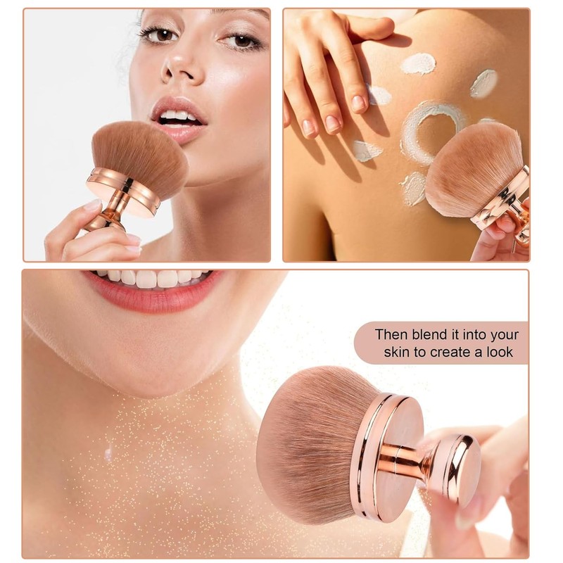 Hebterrka Extra Large Body Makeup Brush for Self-Tanner, 3 Inch