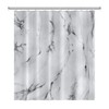 Umpoo Black and White Marble Shower Curtain for Bathroom Grey