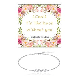 72ore Bridesmaid Bracelet Gifts Tie the Knot Bracelets Bridesmaid Gifts with a Card I Can't Tie the Knots without You Will You Be My Bridesmaids
