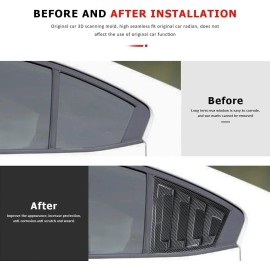 DLOVEG Rear Side Window Louvers for 2015-2021 Subaru WRX STI Accesories