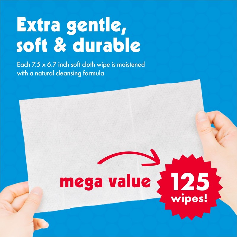 Petkin Mega Valu Pet Wipes, Pack of 125