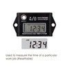 Jayron Digital Hour Meter Tachometer Gauge,Maintenance Reminder,Rsettable Job,Recall Max RPM,Waterproof