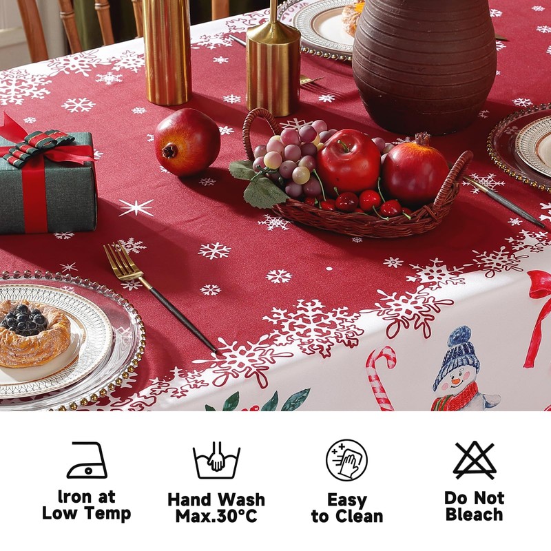OWill Christmas Table Cloth,150 x 200 cm Decorative Rectangular Xmas