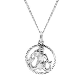 trendor Aquarius Zodiac Sign Necklace 925 Silver Timeless Necklace for Men and Women Elegant Accessory 68260-02