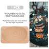 Hemoton Round Cutting Board,Potato Cutting Board,Small Chopping Board,Wood Potato Board,Small