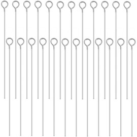 400 Stück Kettelstifte Silber Edelstahl Kettelstifte Nietstifte Stecknadeln Kopfstifte Nietstifte Mit Öse Kugelkopfstifte für Ohrring Anhänger schmuckherstellung