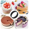 8PCS Crumpet Rings, Stainless Steel Fried Egg Ring Black Tart