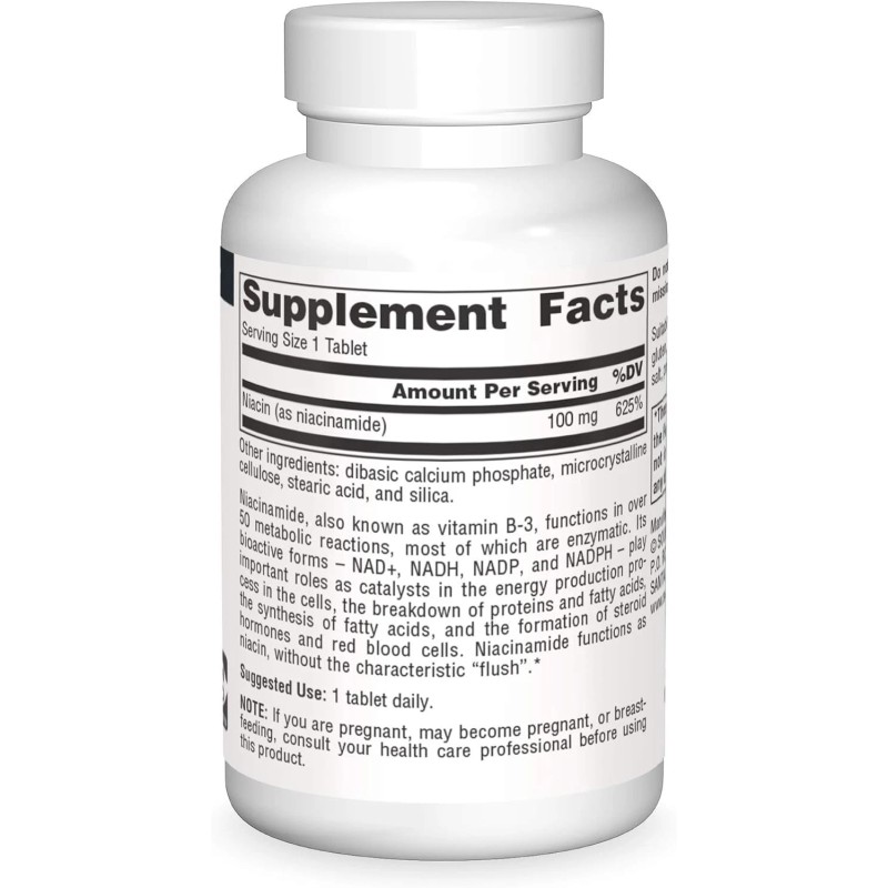 Source Naturals Niacinamide B-3, 100 mg Dietary Supplement - 100