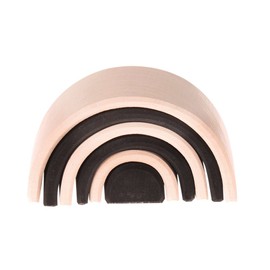 Grimm's 6-delige houten regenboog monochrome