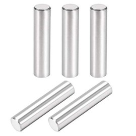 sourcing map Pack of 5 Cylinder Pins Dowel Pin 304 Stainless Steel Cylindrical Shelf Support Pin Fasteners Silver Tone 8 mm x 35 mm