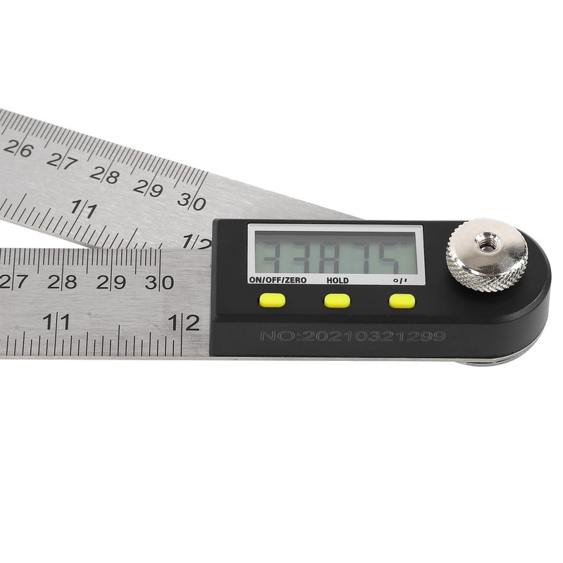 Digital Angle Finder LED Display Stainless Steel Metric Imperial 360°