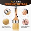 HANJKINZ Chalk and Wax Paint Brush 4Pcs Set, Chalk Paint