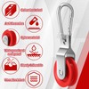 Tondiamo 15 Sets 1-3/4" Red Nylon Pulley and 1/4" Spring