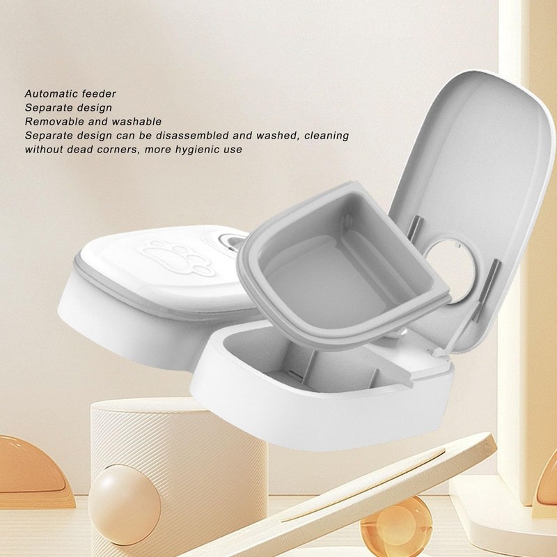 Dpofirs Automatic Cat Feeder with Ice Bag, Pet Feeder for