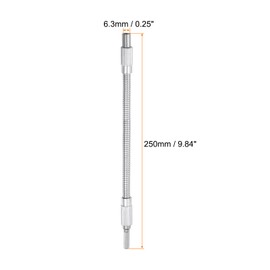 sourcing map 1/4 Inch Hexagonal Shaft Flexible Extension Bit Shaft 250 mm Soft Screwdriver Bits