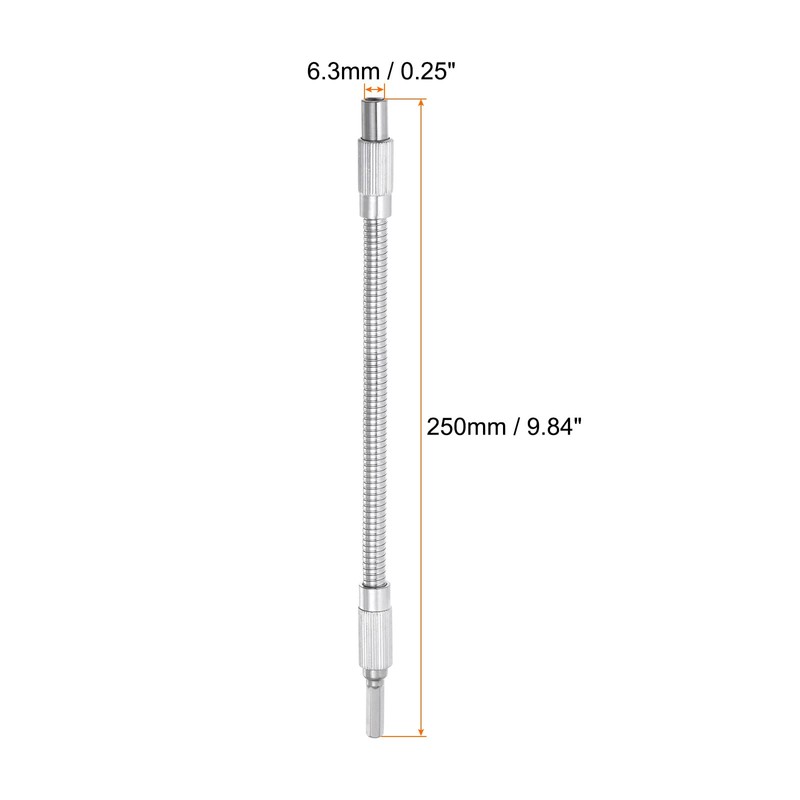 sourcing map 1/4 Inch Hexagonal Shaft Flexible Extension Bit Shaft