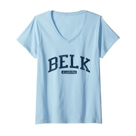 Womens Belk Alabama AL College University Style Blue V-Neck T-Shirt