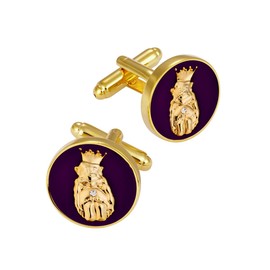 4031847 Pair of ROJ Cuff Links Royal Order of Jesters Jester Biliken Mirth is King Billiken
