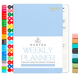2024-2025 Daily & Weekly Planner - 8.5x11 A4 Size - Mantra Planner (5" x 8", Blue)