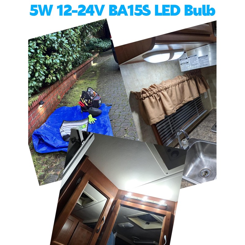1156 BA15S LED Bulbs 12-24V, 1141 1003 7506 6000K Daylight